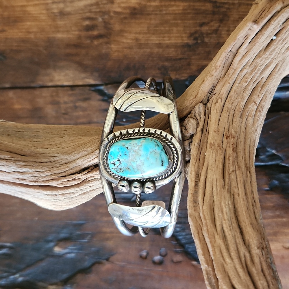 Vintage Sterling & Turquoise Cuff Bracelet